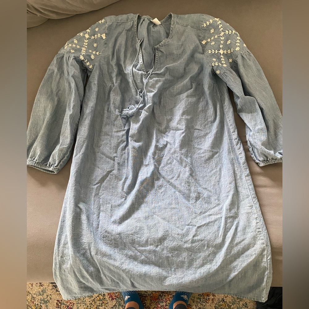 Old Navy Denim embroidered tunic
